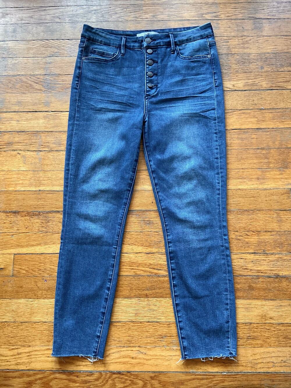 SAM EDELMAN 'The Stilhetto' High Rise Skinny Crop Button-Fly Jeans sz 10/30